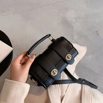 Висококачествена Малка кожена чанта Дамски 2021 Нова модерна чанта Дамска чанта-месинджър Модни универсални чанти Бостонская чанта