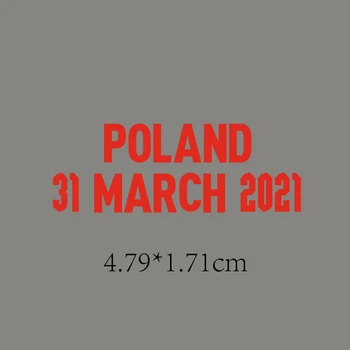 Подробности за мача Англия 2021 Англия-Полша футбол Комплект Лепенки за Пренос на Топлина