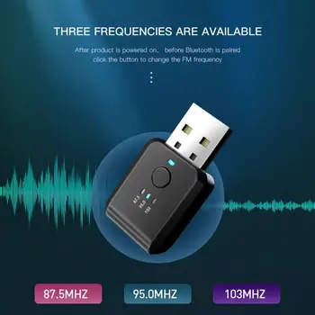 FM01 Bluetooth-съвместими 5,0 Предавател Приемник Комплект за Кола Безжичен Радио FM Модулатор Хендсфри USB Стерео Аудио Адаптер