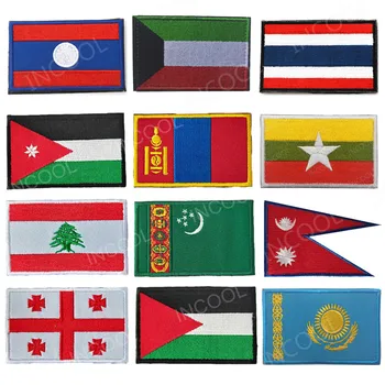 Туркменистан Казахстан Непал Палестина Кувейт Тайланд, Малайзия, Лаос Афганистан, Мианмар Монголия Националния флаг, Знамена на Петна