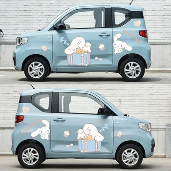 2 бр. Kawaii Sanrio Етикети Естетически Карикатура Аниме Фигура Cinnamoroll Автомобилни стикери Модифицирани Етикети с Графити Играчки за момичета