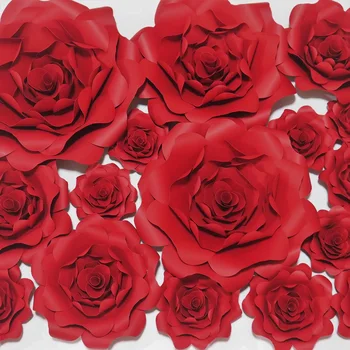 Декоративно-приложното изкуство на Дъга украса за партита Цвете Стенно изкуство Червени Стайни изкуствени цветя Фона на Декора на Стените Занаятчийски цвете