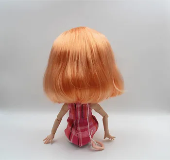 Блайгерл кукла Blythe Флуоресцентно оранжево бретон къса коса гола кукла съвместно тялото на 19 съвместни САМ кукла може да промени грим