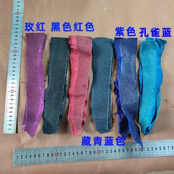 Цветни Автентични Скатове от естествена кожа Манти Парчета от кожата Риба Ленти за diy от кожата Занаят Часовник с Каишка Материал на Дръжката на ножа 1,5 мм