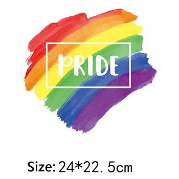 Ленти с букви ЛГБТ Глад за Преводи за дрехи Бисексуальный Икона на Дъгата Ивици Апликация Етикети с теплопередачей на дрехи T
