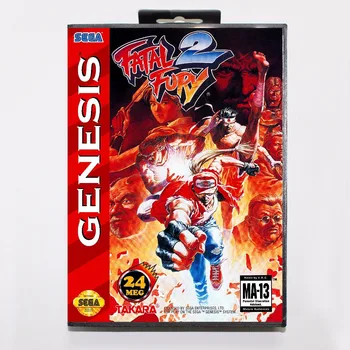 Игри Касета Fatal Fury 2 16-битова игрална Карта MD С търговия на Дребно Кутия За Sega Mega Drive За Genesis