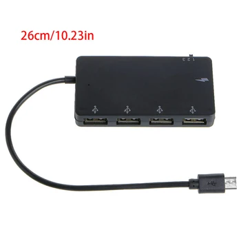 2020 Новия Micro USB OTG 4-Портов Хъб на Захранване Кабел-Адаптер За Зареждане на Смартфон Таблет