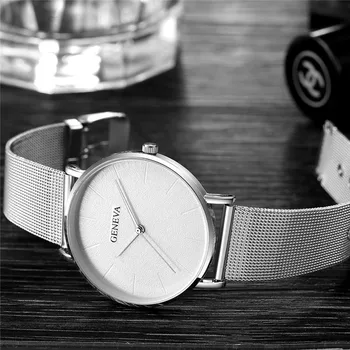 Модерен Мъжки часовник от естествена кожа са Най-добрата марка на Луксозни Кварцови часовници, Мъжки Ежедневни Тънки мрежести Стомана Водоустойчив спортен часовник Relogio