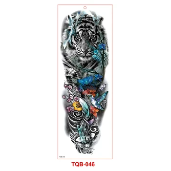 Армейски Войн Войници Черни Временни Татуировки Етикети За Мъже Пълен Боди-Арт Татуировка на Ръкава 48*17 см, Голяма Водоустойчив Татуировка Момиче