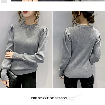 Долен пуловер с ръкави-фенерче за жени самоусъвършенстване есен и зима 2020 нов стил външна вътрешно яке пуловер пуловер