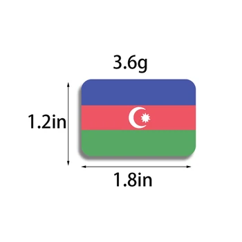 RSHCZY Флаг на Азербайджан Брошка Гордост Флаг на Жени Икона Акрилни Патриотични Украса Палто, Чанта, Шапка, Риза Аксесоари Обтегач Шал