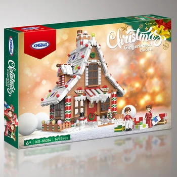 Нова Коледна Серия От Тухли Играчки Коледен Човечето Къща Бонбони Къща Замъкът Санта Съберете Комплект Модел За Детски Подаръци
