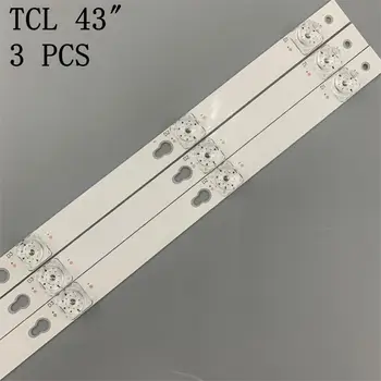 3 бр./компл. Нова led ленти осветление 8 лампи за телевизори на TCL 43