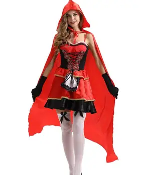 2022 нов костюм Червената Шапчица XL детска униформи cosplay Европейските и американските дами Хелоуин секси дъждобран кралица