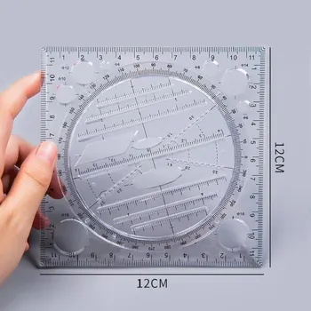 Многофункционална Чертожната Въртящата Линия Шаблон за изготвяне на Универсална Линия за рисуване за Художествен Дизайн, Строителство, Студентски Измервателен Инструмент