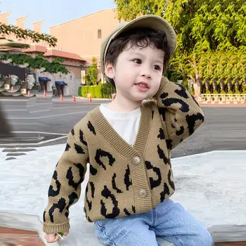 Пуловер за момчета през пролетта и есента стил корея детски дрехи в чужд стил детски вязаный жилетка детски топ tide