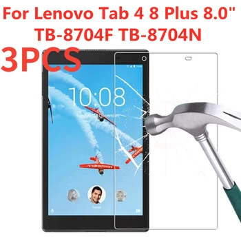 3ШТ 9H Закалено Стъкло За Lenovo Tab 4 Плюс 8 8,0-инчов Екран Протектор TB-8704F 8704N Срещу Пръстови Отпечатъци Защитно Фолио За Таблет