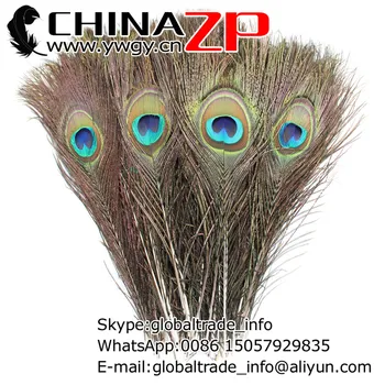 Продажба на едро на фабрика CHINAZP 100 бр./лот дължина 25~30 см(10~12 см) Висококачествени Естествени Пера Паунов