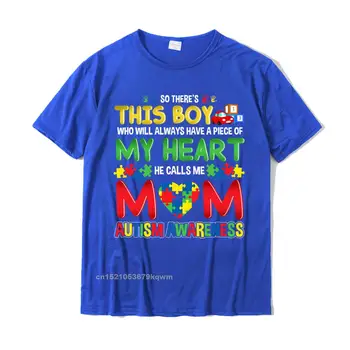 Информираността за аутизма Мама Тениски Мама Момчетата Виждат Истинските Цветове Пуловер Памучни Тениски Студентски Върховете Риза Ежедневни Тениски Нормални